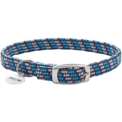 Coastal Pet Elastacat Reflective Safety Collar with Charm Grey/Blue