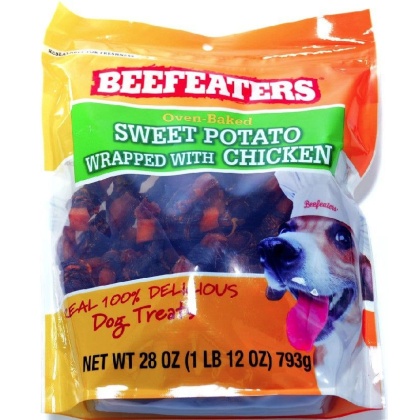 Beefeaters Oven Baked Sweet Potato Wrapped with Chicken Dog Treat