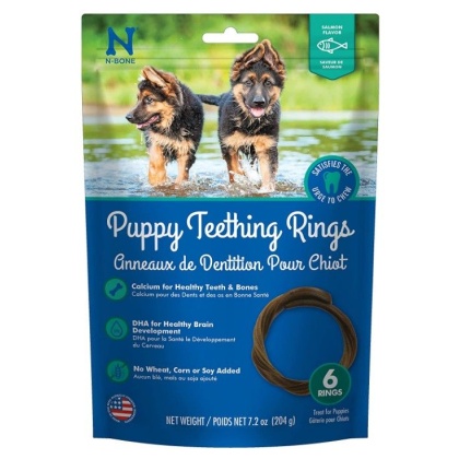 N-Bone Puppy Teething Rings Salmon Flavor