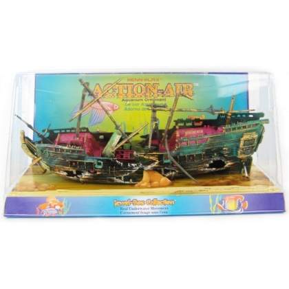 Penn Plax Action Air Shipwreck Aquarium Ornament