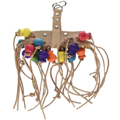 Penn Plax Bird Life Leather-Kabob Parrot Toy