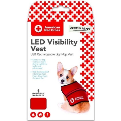 Penn-Plax American Red Cross Light Up Safety Visibility Vest