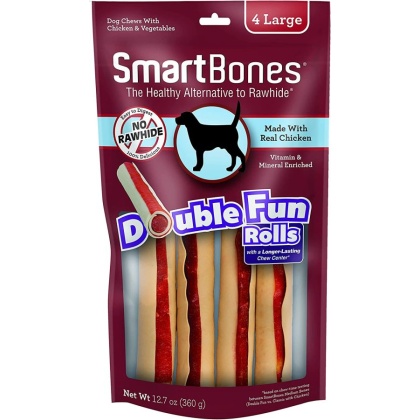 SmartBones DoubleTime Roll Chews for Dogs - Chicken