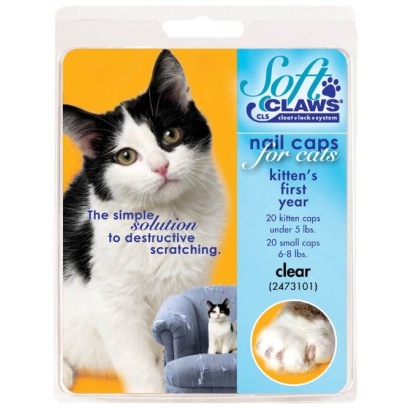 Soft Claws Nail Caps for Cats Clear