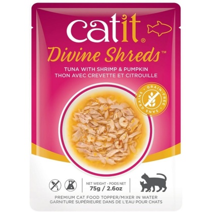 Catit Divine Shreds Tuna with Shrimp and Pumpkin